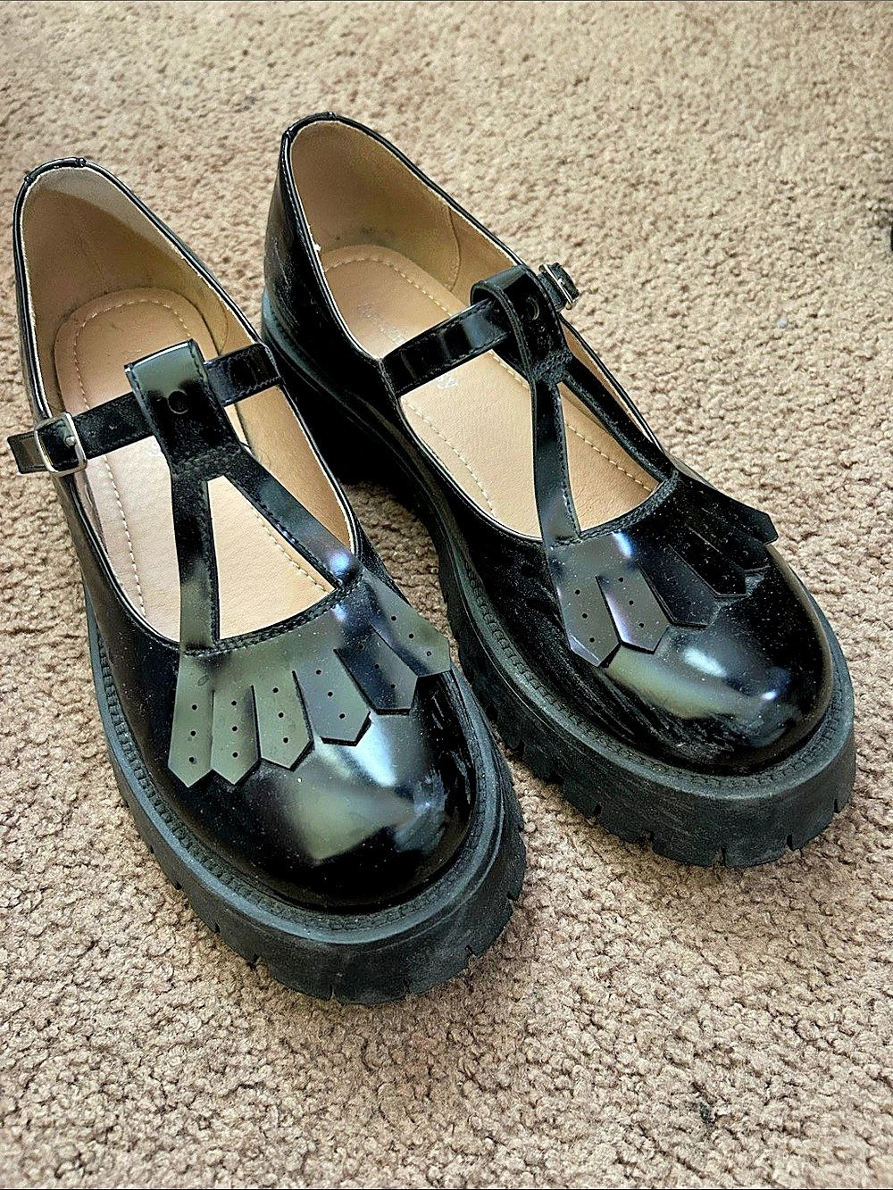Black Platform Mary Jane Shoes